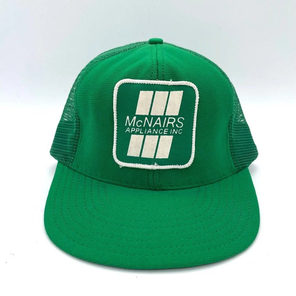McNairs Appliance Inc Trucker Hat Mens OSFA Green Excellent Vintage Snapback USA